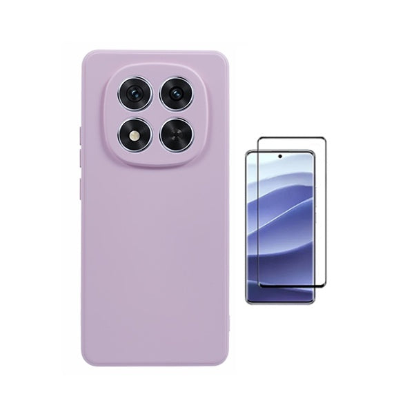 Kit Vidro Temperado + Capa Silicone Líquido PHONECARE Para Xiaomi Redmi Note 15 Pro + Plus - Roxo