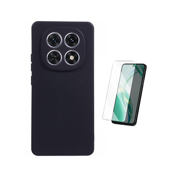 Kit Vidro Clearglass + Capa Silicone Líquido PHONECARE Para Xiaomi Redmi Note 15 5G - Preto