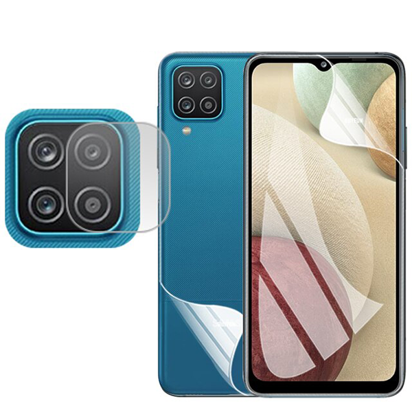 Kit Película Hydrogel Full Cover Verso + Frente + Câmara para Samsung Galaxy M12