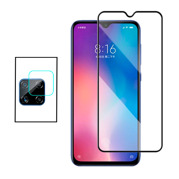 Kit Película de Camara Traseira + Vidro Premium Full Cover para Samsung Galaxy M12