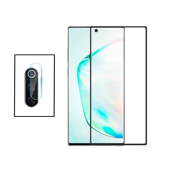 Kit Película de Camara Traseira + Vidro Premium Full Cover para Samsung Galaxy Note 10 5G