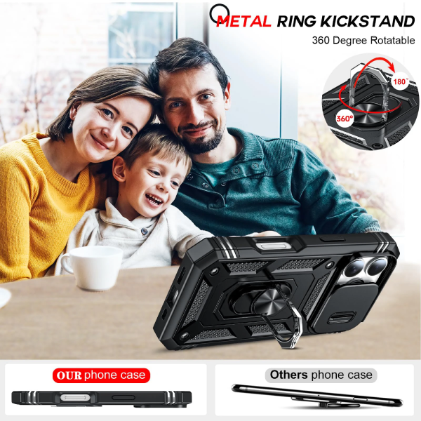 Kit Película Hydrogel Frente + Capa Magnetic Slide Window PHONECARE Para Xiaomi 15T Pro 5G - Preto