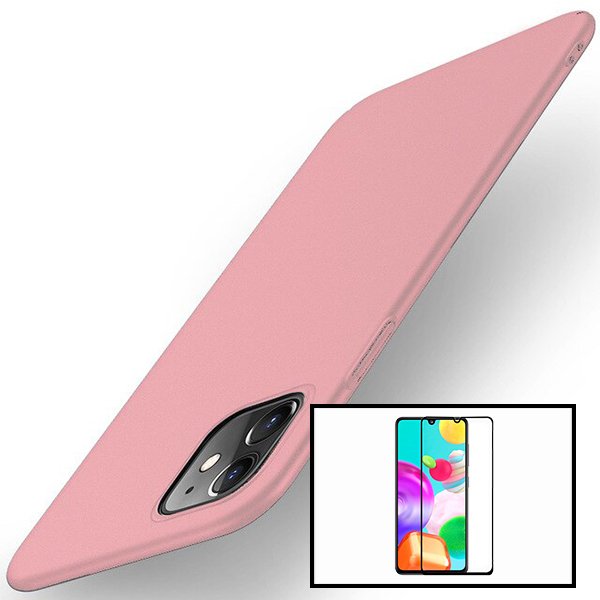 Kit Vidro Premium Full Cover + Capa SlimShield para Xiaomi Redmi 9 Activ - Rosa
