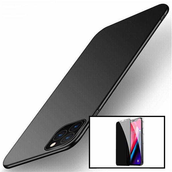 Kit Película 5D Anti-Spy + Capa SlimShield para Apple iPhone 12 - Preto