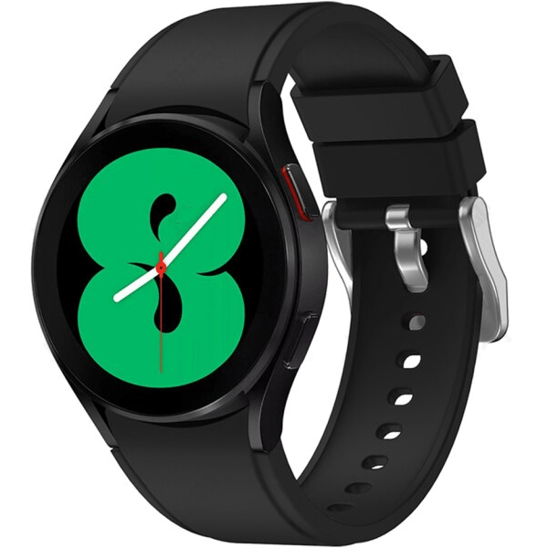 Bracelete SmoothSilicone Com Fivela para Samsung Galaxy Watch4 Bluetooth 4G 40mm - Preto