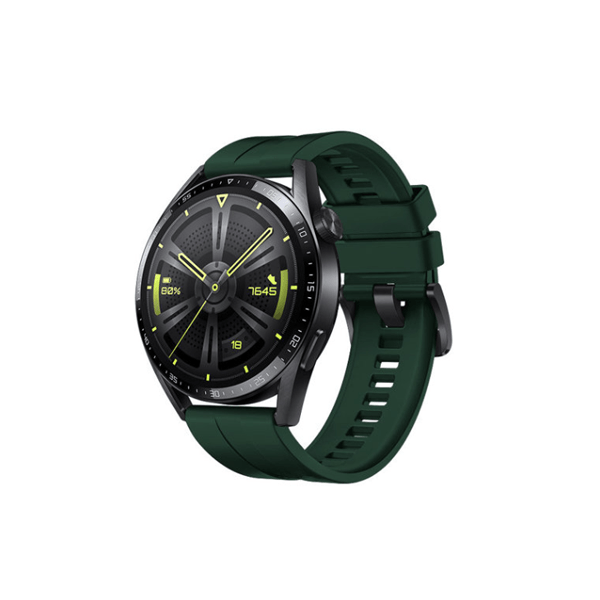 Bracelete Smoothsilicone com Fivela PHONECARE Para Amazfit Active 3 Premium - Verde Escuro