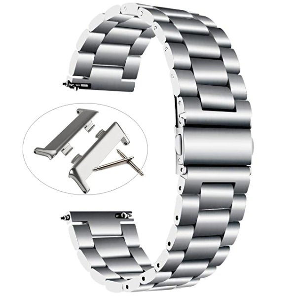Bracelete Aço Stainless Lux + Ferramenta para Oppo Watch 46mm - Cinza