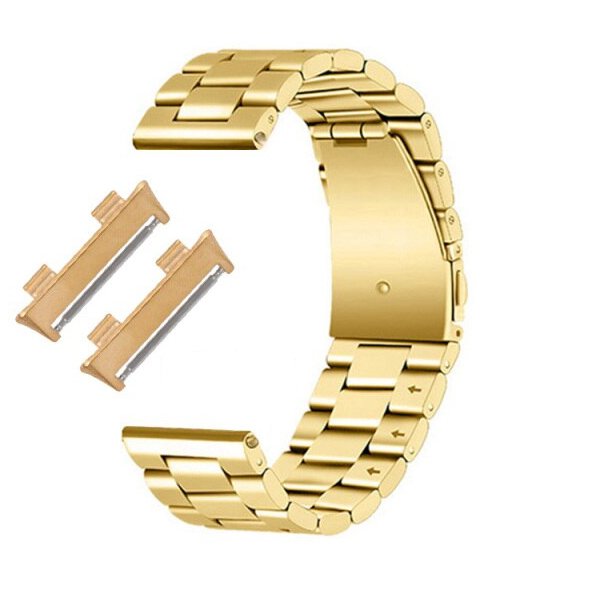 Bracelete Aço Stainless Lux + Ferramenta para Oppo Watch 41mm - Ouro