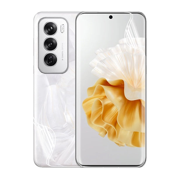 Kit Película Hydrogel Full Cover Frente e Verso para Oppo Reno12 - Transparente