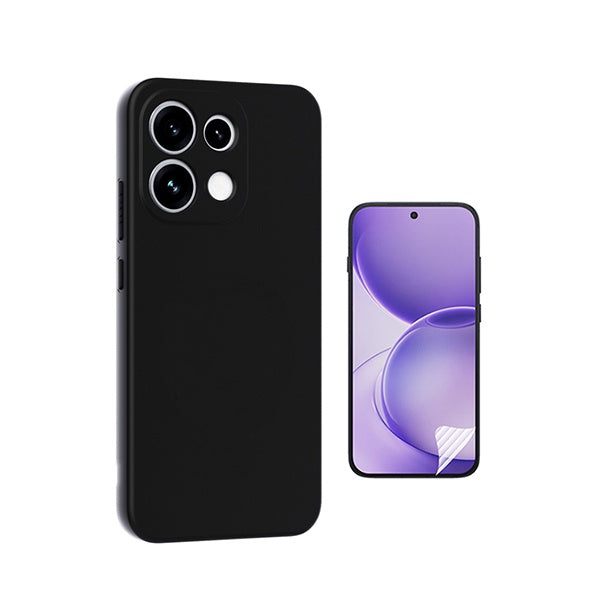 Kit Película Hydrogel Frente + Capa Silicone Líquido PHONECARE Para Oppo Reno16 Pro - Preto