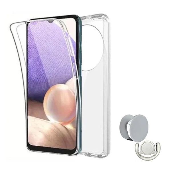 Kit Capa 360° Impact Protection + 1 Gripholder + 1 Suporte PHONECARE Para Xiaomi Poco X7 - Transparente/Branco