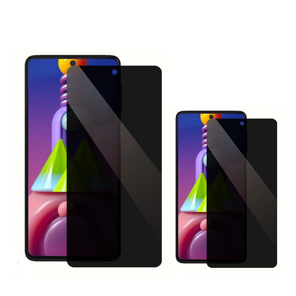 Kit 2 Películas de Vidro Anti-Spy para Oppo A1 5G - Transperente/Preto