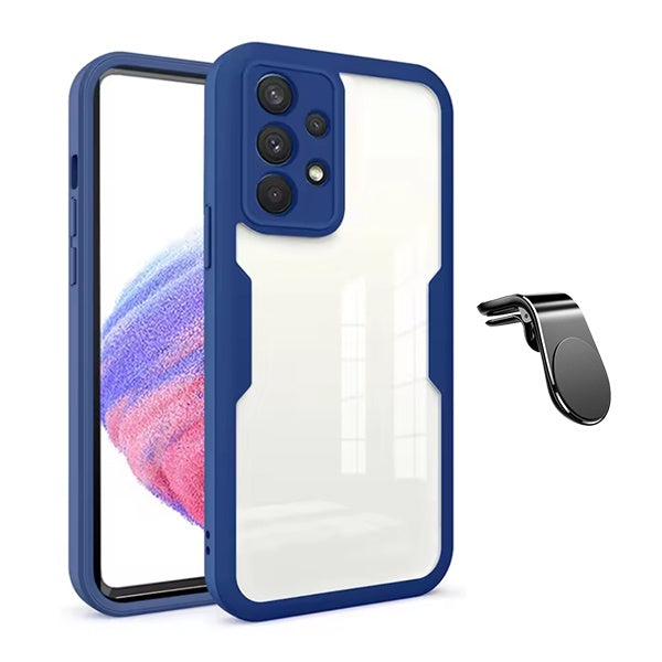 Kit Capa Anti-Crash 360 Protection + Suporte Magnético L Phonecare Para Samsung Galaxy A13 - Azul Escuro