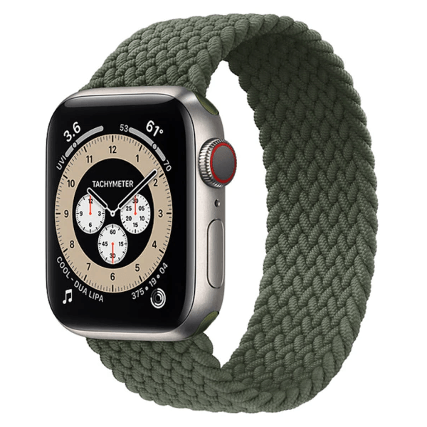 Bracelete Braided Solo NylonSense para Apple Watch Series SE - 40mm (Pulso:152-165mm) - Verde Escuro