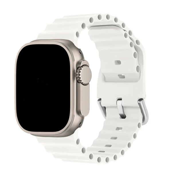 Bracelete Silicone Ocean Waves PHONECARE Para Apple Watch SE 3 - 40mm - Branco