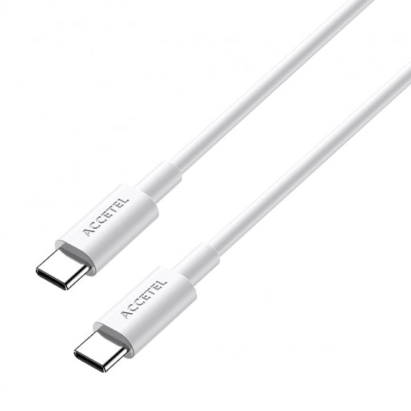 Cabo de Carga Type C - Type C 100w 5ah Accetel Para Apple iPhone 16 - Branco