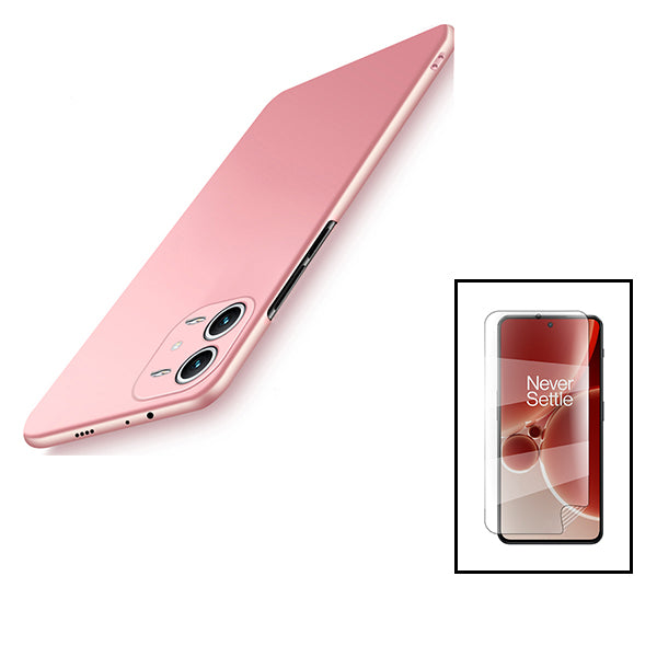 Kit Película Hydrogel Full Cover Frente + Capa SlimShield para Xiaomi Redmi Note 12 Pro - Rosa