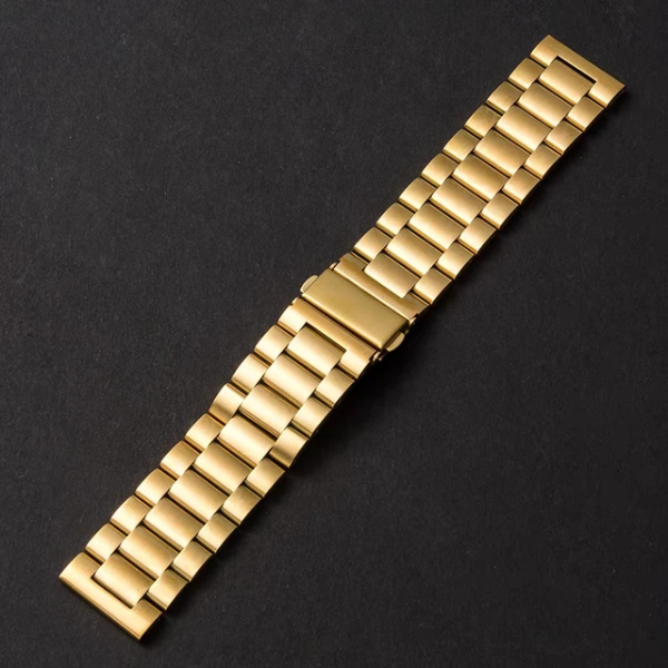 Bracelete Aço Stainless Lux + Ferramenta PHONECARE Para Honor Watch 5 Pro - Ouro