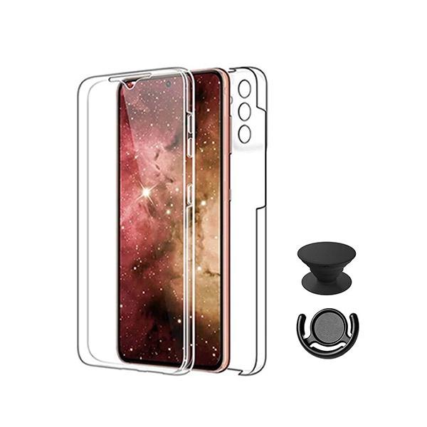 Kit Capa 3x1 360° Impact Protection + 1 GripHolder + 1 Suporte GripHolder Preto para Samsung Galaxy A35 5G - Transparente/Preto