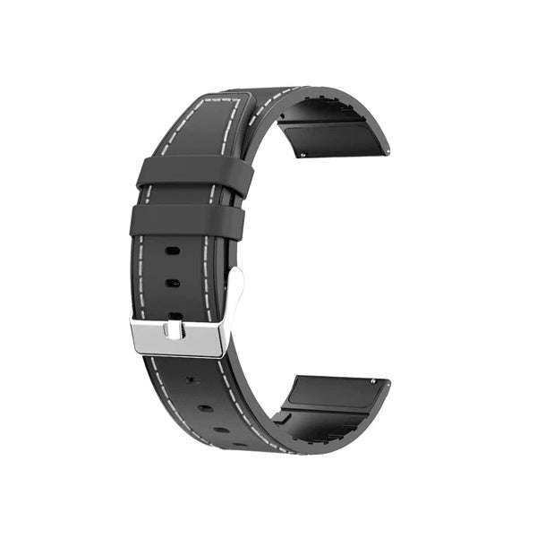 Bracelete Premium Siliconleather PHONECARE Para Honor Watch 6 Plus - Preto