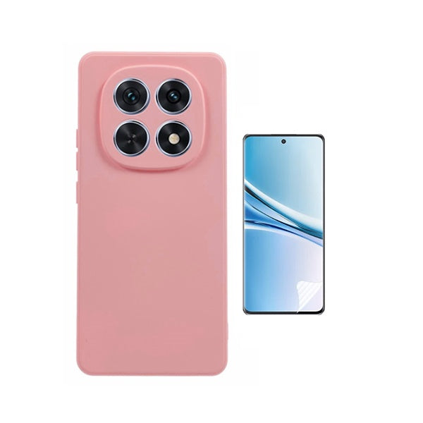 Kit Película Hydrogel Frente + Capa Silicone Líquido PHONECARE Para Xiaomi Redmi Note 15 4G - Rosa