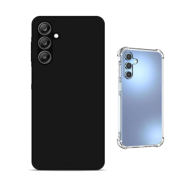 Kit Capa Silicone + Superprotect PHONECARE Para Samsung Galaxy A18 4G - Preto / Transparente