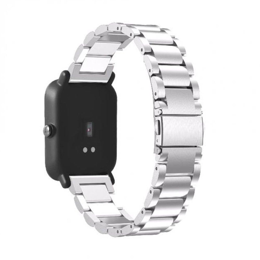Bracelete Aço Stainless Lux + Ferramenta para Amazfit Bip S - Cinza