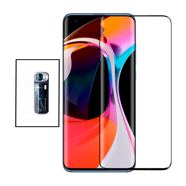 Kit Película de Camara Traseira + Vidro Premium Full Cover para Xiaomi Mi 10 Ultra