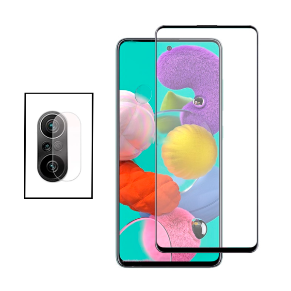Kit Película de Camara Traseira + Vidro Premium Full Cover para Xiaomi Redmi K40 Pro