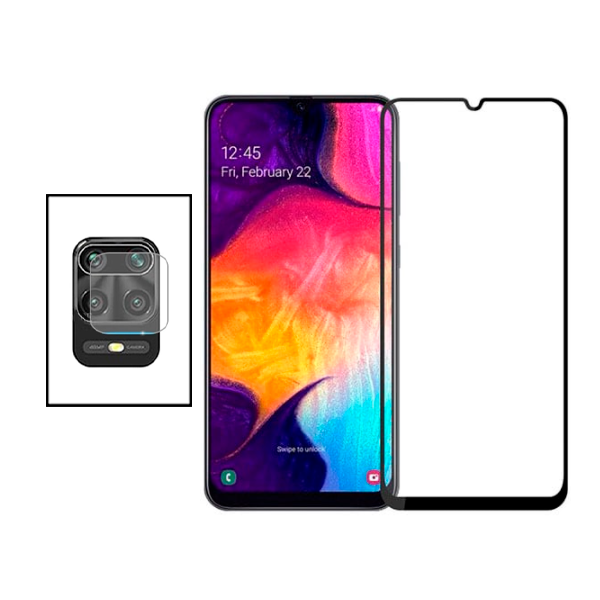 Kit Película de Camara Traseira + Vidro Premium Full Cover para Xiaomi Redmi 10X Pro 5G