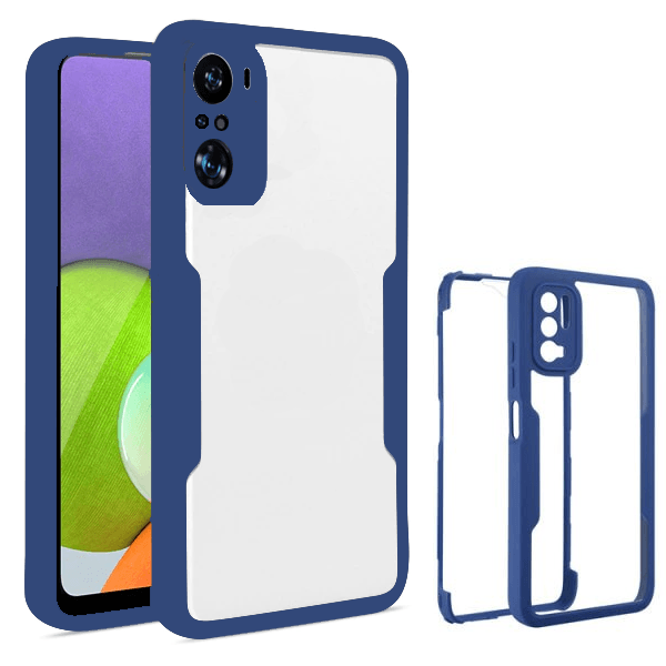 Capa Anti-Crash 360 Protection á Prova de Choque Frente e Verso para Xiaomi Redmi Note 10 Pro - Azul Escuro