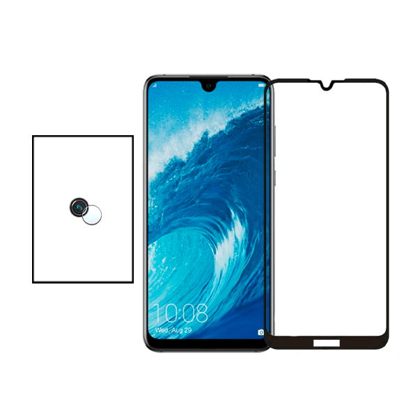 Kit Película de Camara Traseira + Vidro Premium Full Cover para Huawei Y6s (2019)