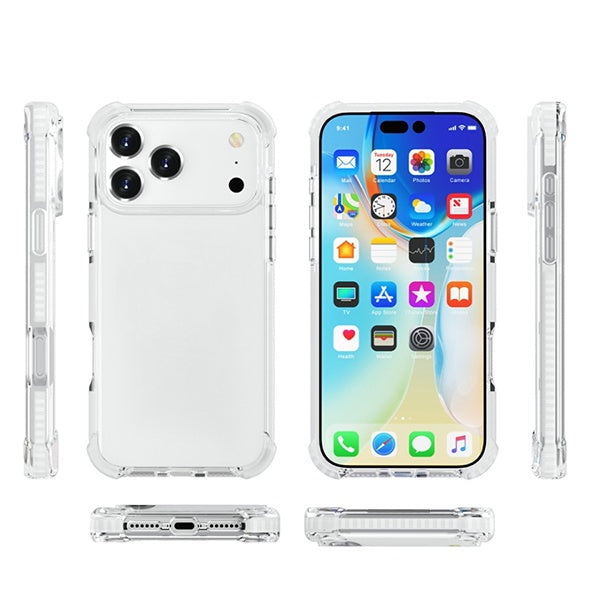 Kit Capa Superprotect Anti-Shock + Película de Vidro Anti-Spy PHONECARE Para Apple iPhone 17 Pro Max - Transparente