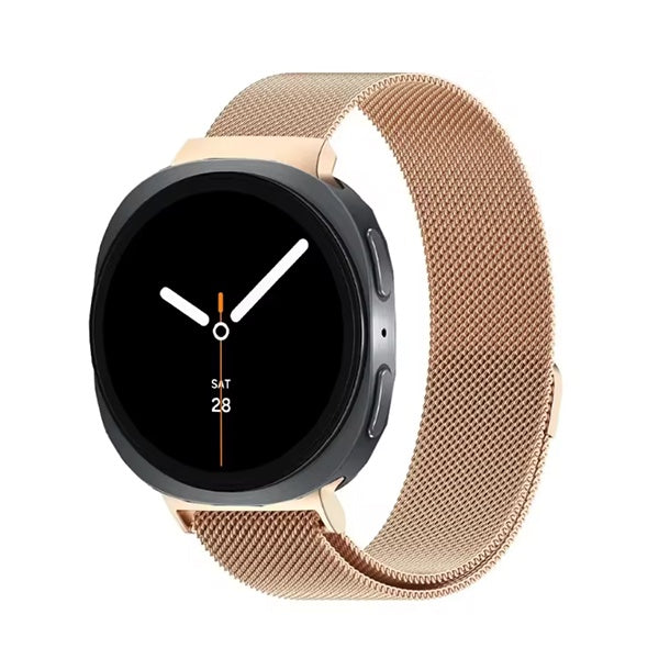 Bracelete Milanese Loop Fecho Magnético PHONECARE Para Samsung Galaxy Watch9 Bluetooth - 44 mm  - Rosa ouro