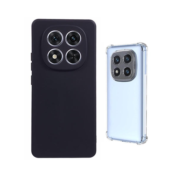 Kit Capa Silicone + Superprotect PHONECARE Para Xiaomi Poco M8 Pro 5G - Preto / Transparente