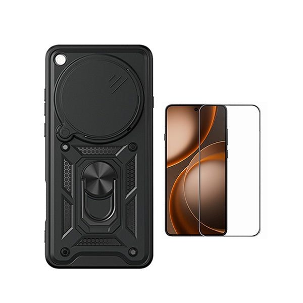 Kit Vidro + Capa Magnetic Slide Window PHONECARE Para Oppo Find X9 Ultra - Preto