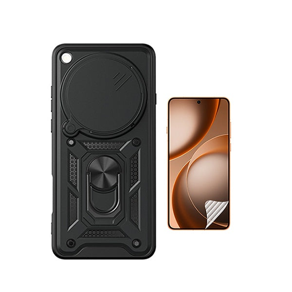 Kit Película Hydrogel Frente + Capa Magnetic Slide Window PHONECARE Para Oppo Find X9 Ultra - Preto