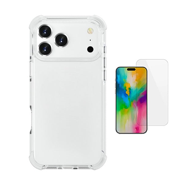 Kit Capa Superprotect Anti-Shock + Película de Vidro Clearglass PHONECARE Para Apple iPhone 17 Pro - Transparente