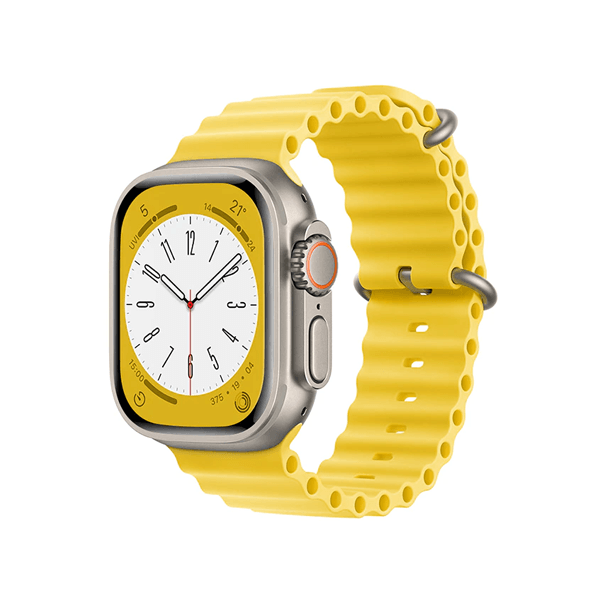 Bracelete Silicone Ocean Waves para Apple Watch Ultra 3 - Amarelo