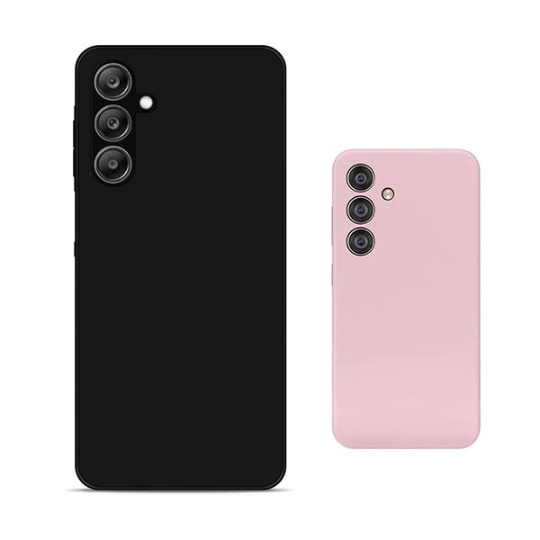 Kit 2x Capa Silicone Líquido PHONECARE Para Samsung Galaxy A18 4G - Preto / Rosa