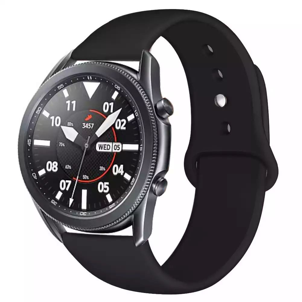 Bracelete SmoothSilicone para Samsung Galaxy Watch3 Bluetooth 45mm - Preto