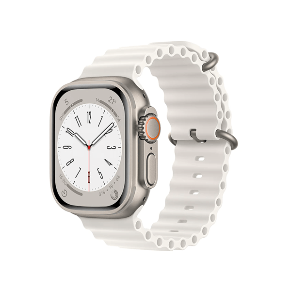 Bracelete Silicone Ocean Waves para Apple Watch Series 11 - 46mm - Branco