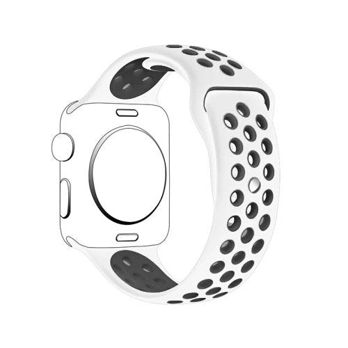 Bracelete Sportystyle PHONECARE Para Apple Watch Series 12 - 46mm - Branco / Preto