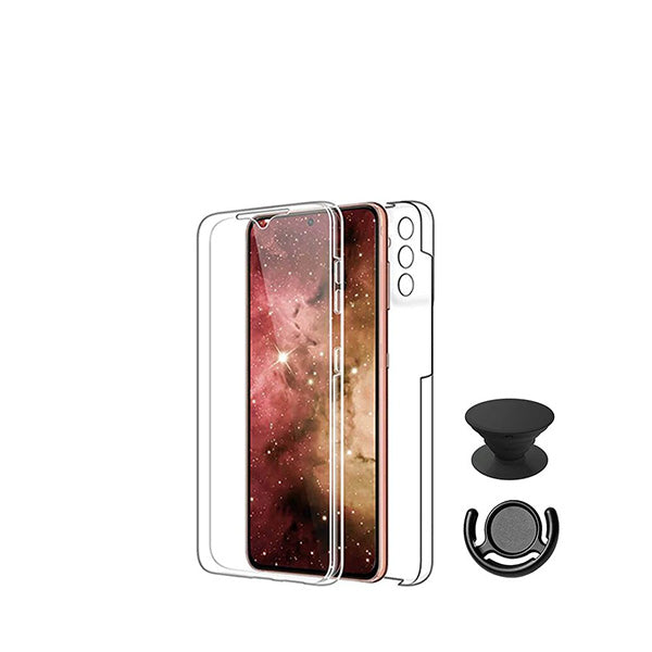 Kit Capa 3x1 360° Impact Protection + 1 GripHolder + 1 Suporte GripHolder Preto para Samsung Galaxy S24 5G - Transparente/Preto