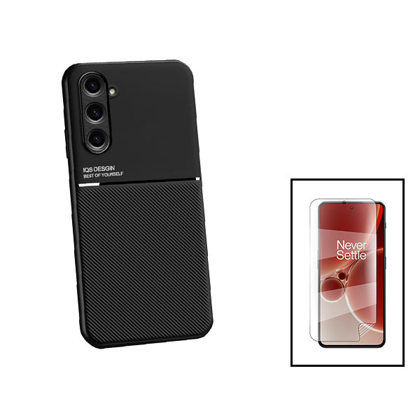 Kit Capa Magnetic Lux + Película Hydrogel Full Cover Frente para Samsung Galaxy F34 5G - Preto