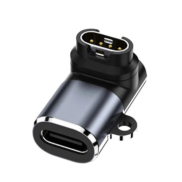 Adaptador de Carga Type-C(F) to Garmin(M) moveteck para Garmin Fenix 8 - 47mm Solar Sapphire - Cinza