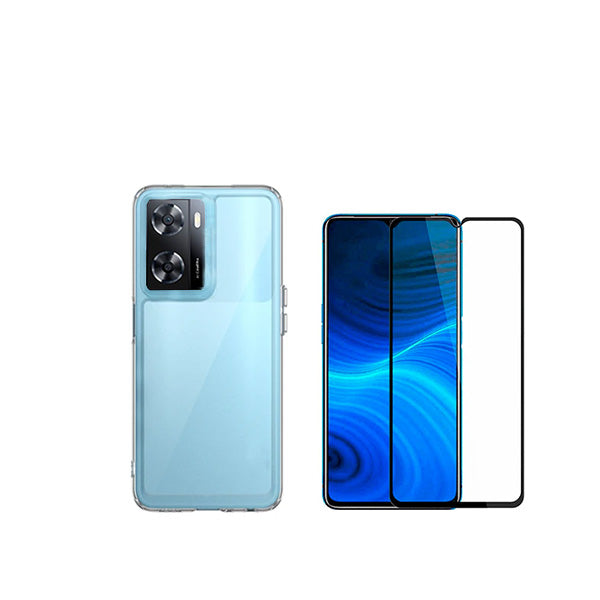 Kit Capa SuperProtect Anti-Shock + Vidro Premium Full Cover para Oppo A57s - Transparente