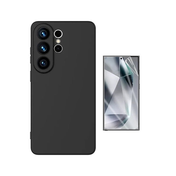 Kit Película Hydrogel Frente + Capa Silicone Líquido PHONECARE Para Samsung Galaxy S26 Ultra - Preto