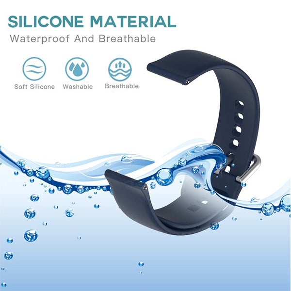 Bracelete Smoothsilicone Com Fivela PHONECARE Para Honor Watch 5 Pro - Azul Escuro