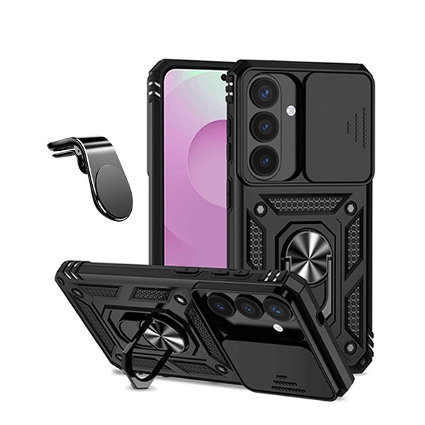 Kit Suporte L + Capa Magnetic Slide Window PHONECARE Para Samsung Galaxy S26 + Plus - Preto